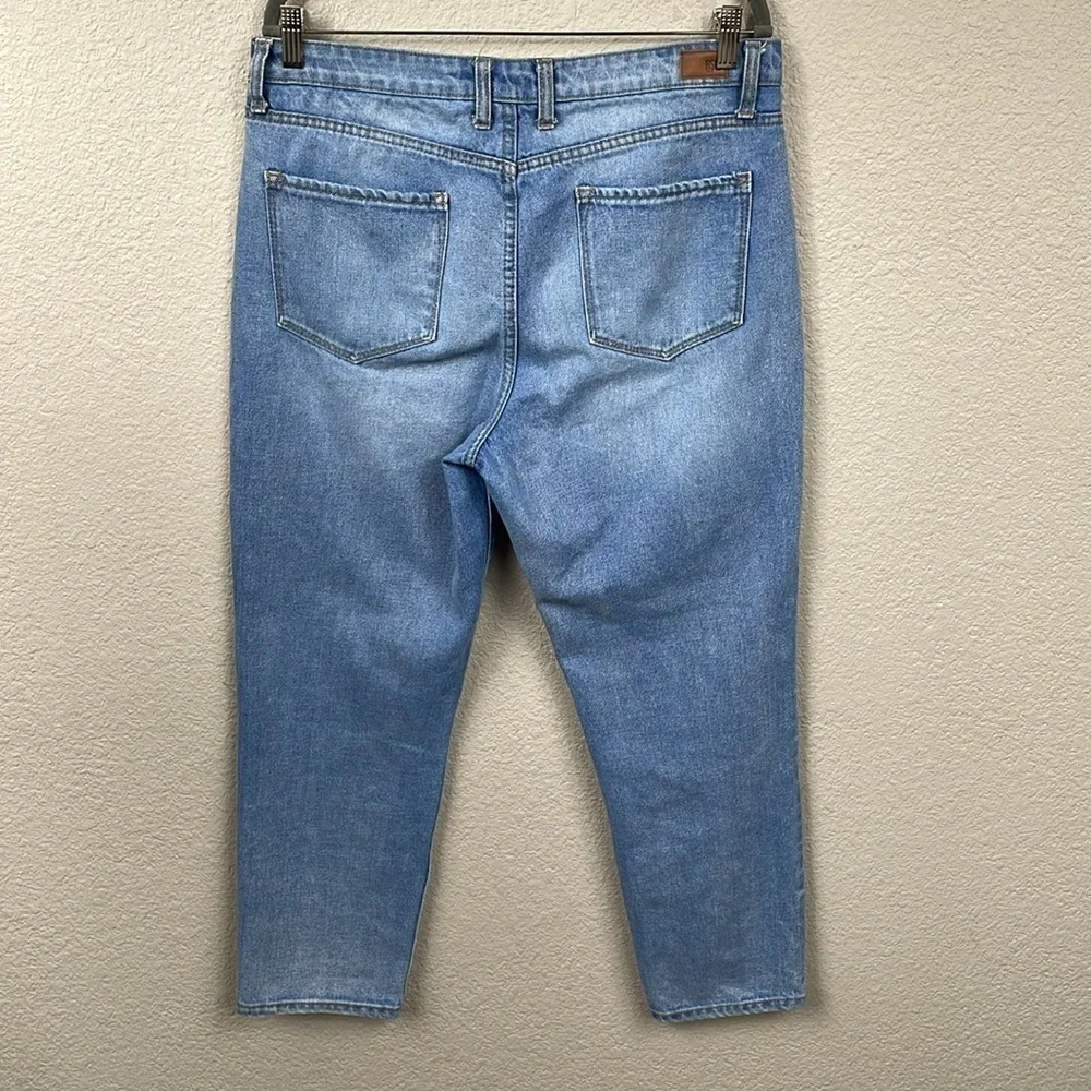 RSQ Boyfriend Jeans Tillys Loose Distressed Light Wash Blue Button Fly Sz 30